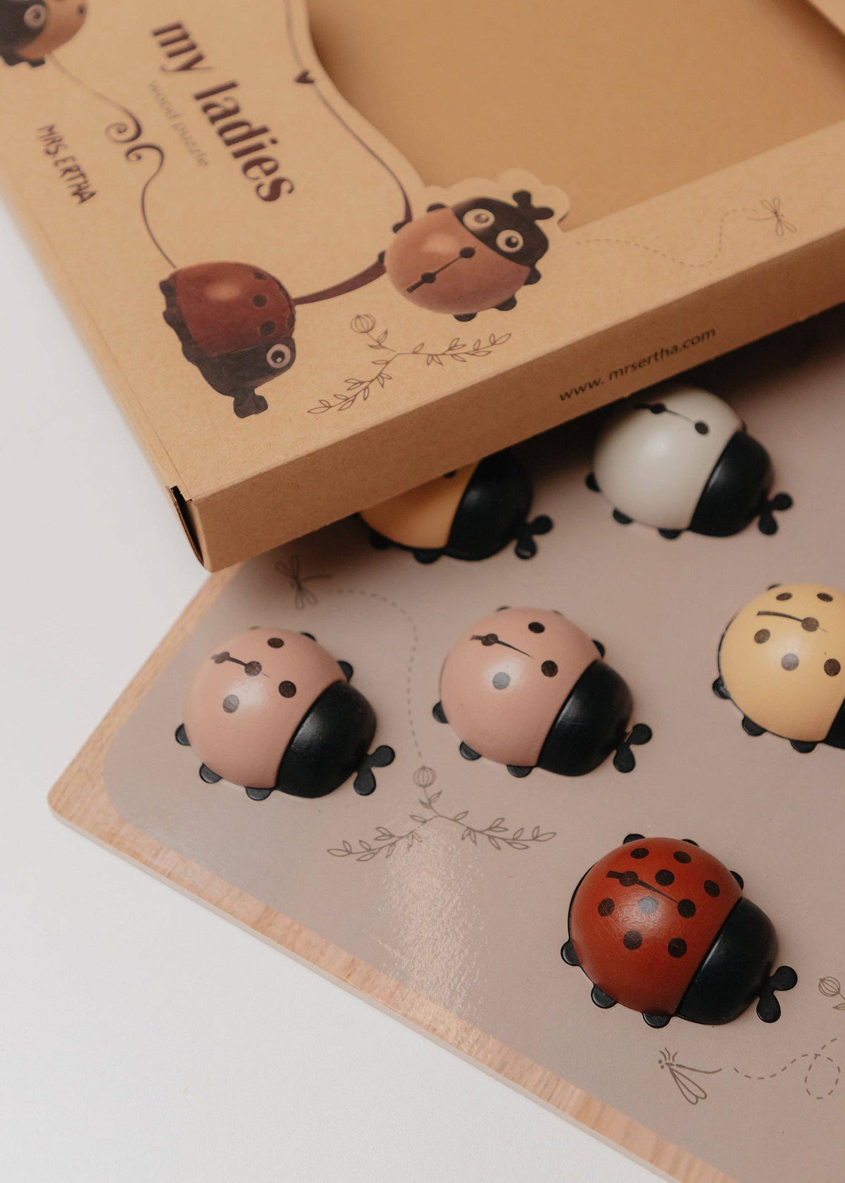 Puzzle en bois Coccinelles